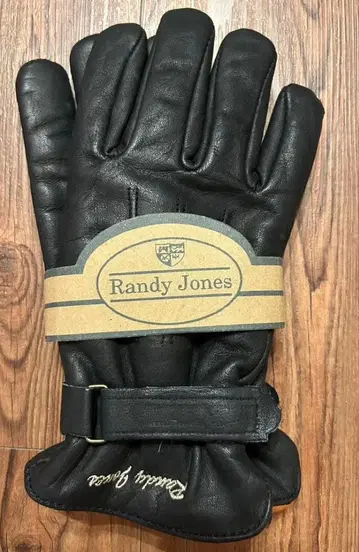 RANDY JONES 블랙 가죽 장갑