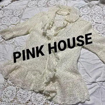 PINK HOUSE 화이트 가디건 M 사이즈