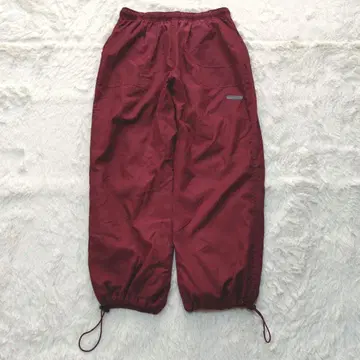 DOOWAP 배기 나일론 팬츠 속기모 와인 레드 L 방한 스트릿