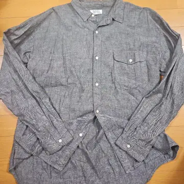 BIG-JOHN 블랙 샴브레이 셔츠