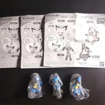 포켓몬 집어서 이어 마스코트 14 리오 루카리오 3체 세트