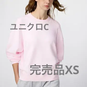 [ 완판템 ] 유니클로C 스무스 코튼 크루넥 스웨터 핑크 XS