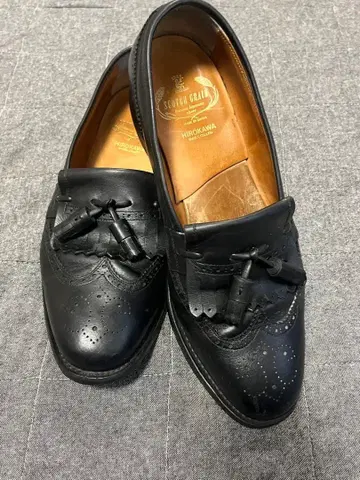 스코치그레인 태슬 로퍼 가죽 블랙 26.0cm 일본제