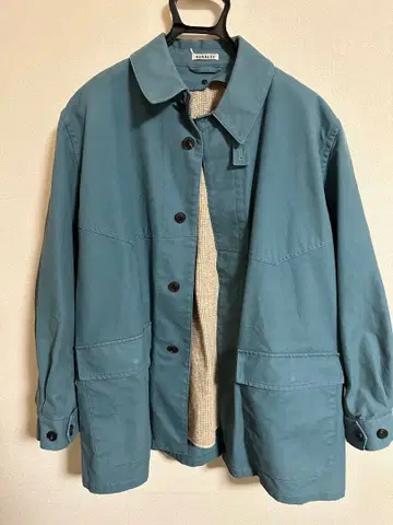 AURALEE 코튼 라이너 블루종