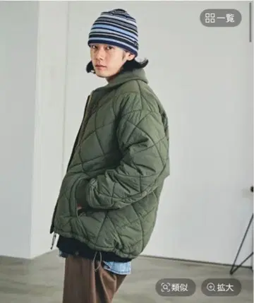 BAYFLOW 퀼팅 블루종 카키