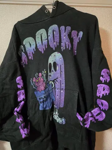 밀크보이 스푸키 블랙 후드티 남성용 사이즈 L~LL 정도