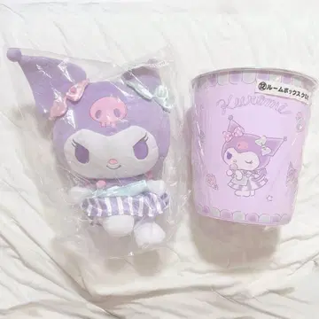 산리오 마이멜로디 & 쿠로미 뽑기 룸박스 쓰레기통 봉제인형 백