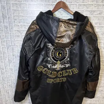 골드 클럽 스포츠 자수 로고 롱 자켓 빈티지 귀중
