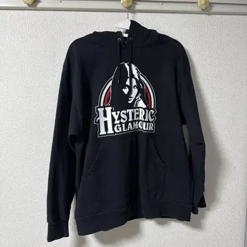 HYSTERIC GLAMOUR 히스걸 빅 로고 후드티 블랙