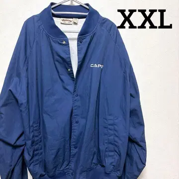 [ 구제 의류 ] 블루종 도톰한 원단 네이비 파랑 자수 로고