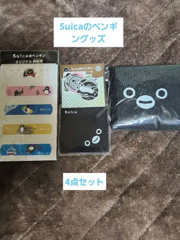 Suica 펭귄 반창고와 씰, 메모장, 에코백 세트
