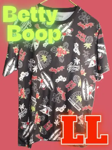 [여름 한정 디자인] Betty Boop 알로하 패턴 T셔츠 LL 사이즈