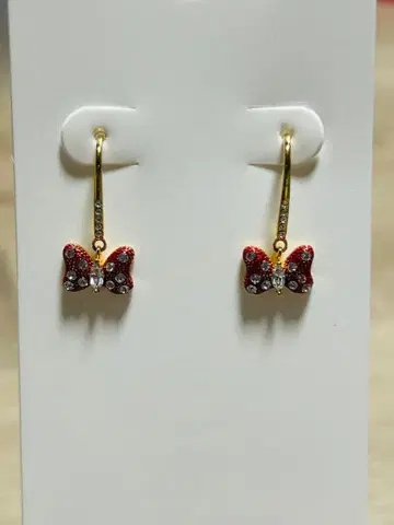 디즈니 귀걸이 미니 유리 구두