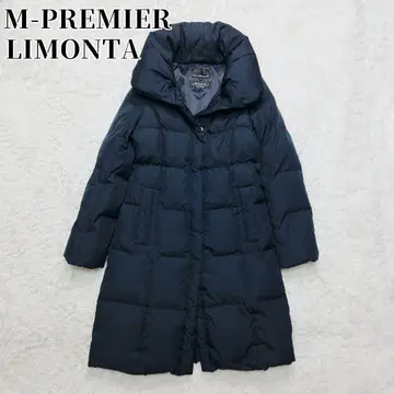 [새상품급] 엠프리미어 리몬타 롱 다운 코트 숄카라 다크 네이비