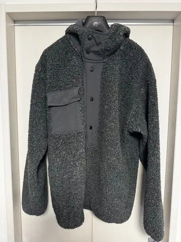 엔지니어드 가먼츠 GU 보아 플리스 스냅 후드티 그레이 L