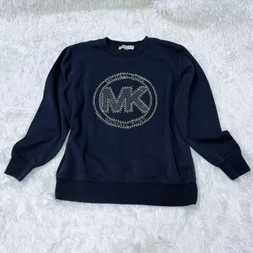 MICHAEL KORS MK 골드 스톤 로고 블랙 맨투맨 S