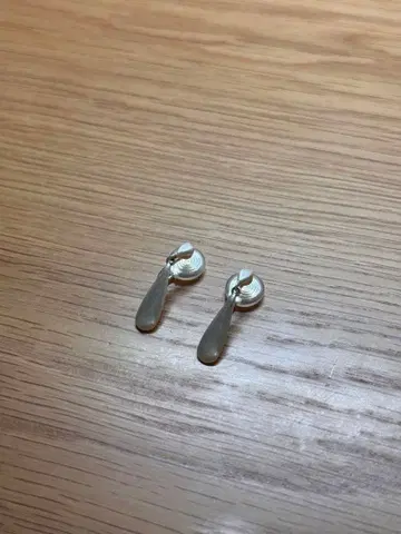 실버 드롭형 귀찌 물방울 모양 실버 액세서리