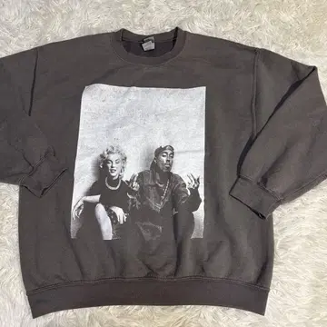 마릴린 몬로와 2Pac 프린트 트레이닝복 L 오버 사이즈