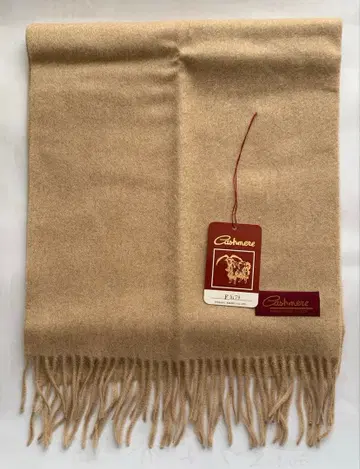 택 포함 새상품 후키케오리 후카키 캐시미어 머플러 베이지