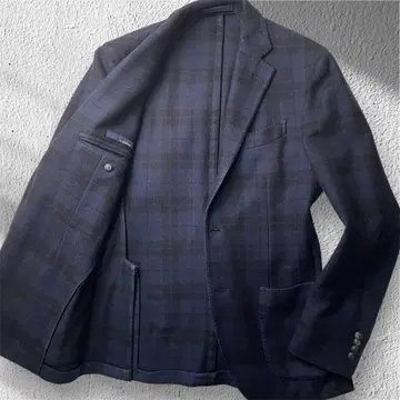 컨디션 최상 캐시미어 100 라르디니 LARDINI 체크 테일러드 46