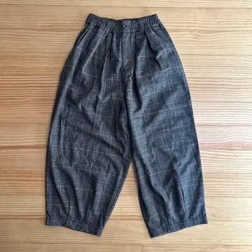 새상품 Bliss bunch 하운드투스 와이드 이지 팬츠 턱 포함