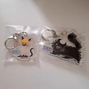 도쿄 리벤저스 블랙 고양이 디자인 치후유 바지 아크릴 키링