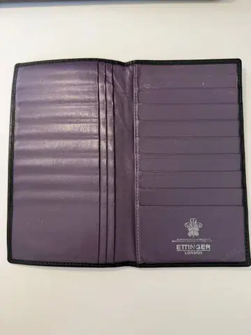 Ettinger 가죽 장지갑 블랙/보라색