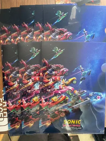 소닉 레이싱 크로스 월드 TGS2025 한정판 클리어 파일 8장 세트