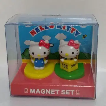 2002년 헤이세이 레트로 헬로키티 흔들 목 마그넷 2개 세트 산리오