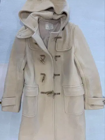 유나이티드 애로우즈 더플 코트 크림색