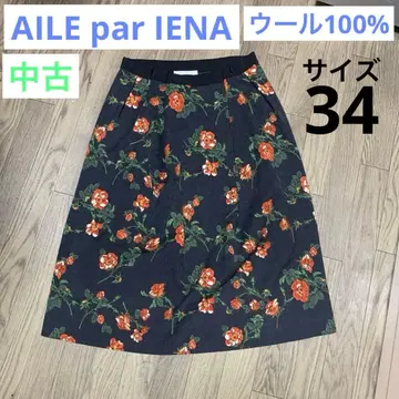 [중고] 여성용 스커트 AILE par IENA 꽃무늬 34