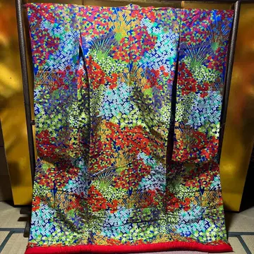 우치카케 색상 우치카케 니시진 비단 순수 실크