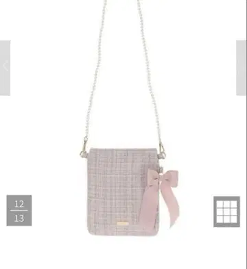 메종 드 플뢰르 트위드 미니 숄더백