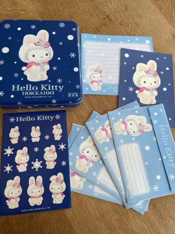 헬로키티 HELLO KITTY 레터 세트 홋카이도 우체국 한정판 눈토끼