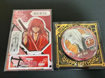 바람의 검심 생일 명장면 디오라마 피규어 & 캔뱃지 히무라 켄신