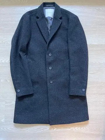 에디피스 멜란지 글렌체크 울 체스터 코트 M