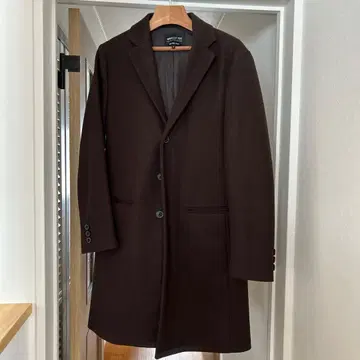 브라운 체스터 코트 S