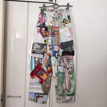 새상품 태피스트리 패치워크 팬츠