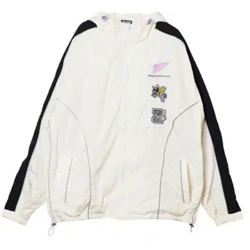 계속 한밤중이면 좋을 텐데. Nylon Jacket (White)