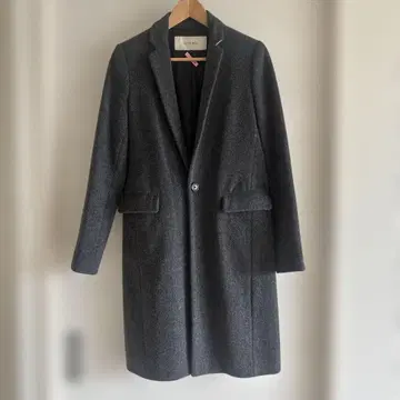 그레이 체스터 코트 울 혼방