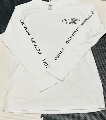 걸리 레코드 채널 롱 T셔츠 새상품 L사이즈 롱T셔츠 화이트
