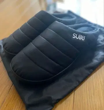 SUBU 블랙 슬리퍼 수납 봉투 포함