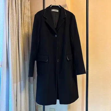 JILSANDER 블랙 체스터 코트 38