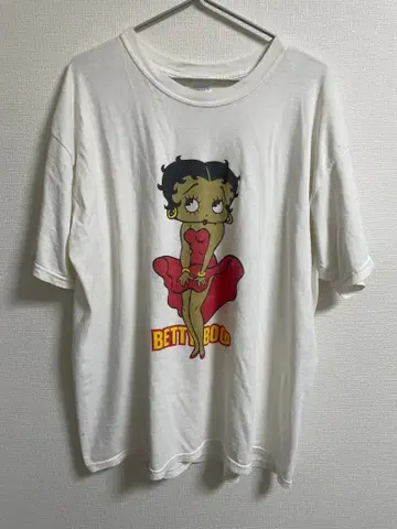 Betty boop 베티 부프 90s 티셔츠 크랙킹 GILDAN
