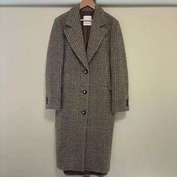 BABYLONE 체크 코쿤 체스터 코트