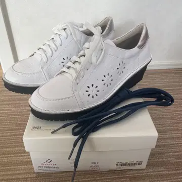 [ 미사용 새상품 ] 돌체 소가죽 레이스업 슈즈 23.5cm