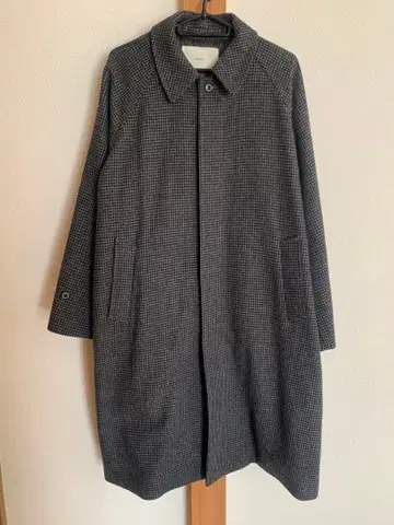 MidiUmi 체스터 코트 그레이 계열 체크 무늬