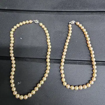 최고급 인조 진주 마조리카 펄 2개 세트 핑크 계열