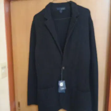 정가 12만 LARDINI 블랙 니트 테일러드 자켓