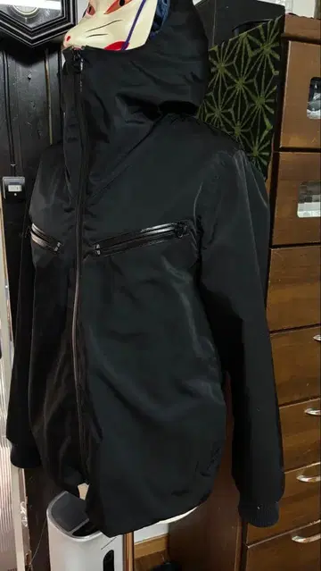 Nom de Guerre 블랙 후드 부착 후드티 일본제 라이더즈